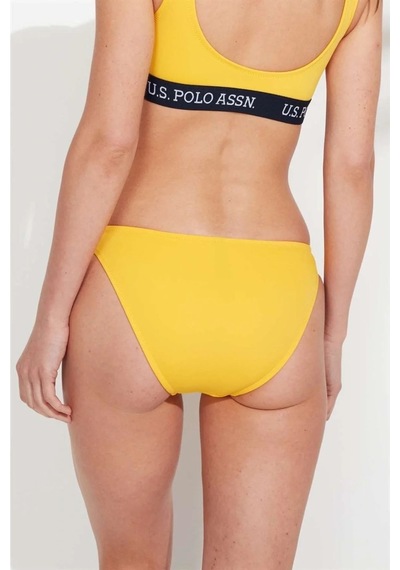 U.S. Polo Assn. Kadın Sarı Ince Kenar Bikini Alt Sarı