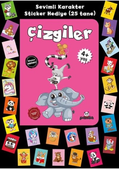 Stickerlı 4+ Yaş Çizgiler - Qhdh-645939