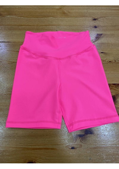 Lismina Neon Pembe Midi Boy Şort Tayt 39 Cm. Neon Pembe