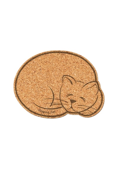 Uyuyan Kedi Mantar Duvar Panosu Arkası Yapışkanlı 42 Cm X 56 Cm