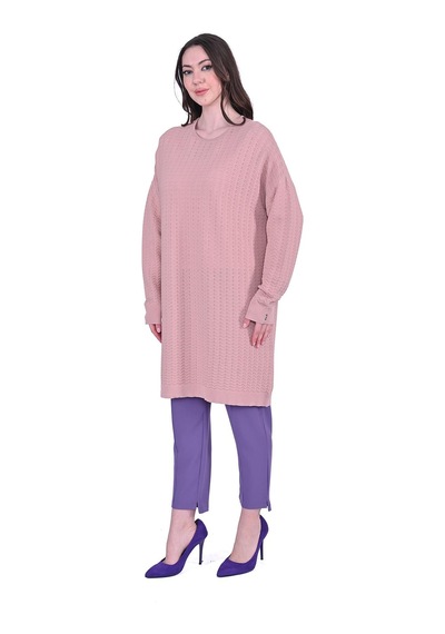 İnvee Ripple Triko Hırka Somon-656 Somon