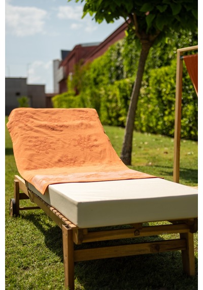 Menderes Home Cotton Collection Bukle Plaj Havlusu Çark Orange