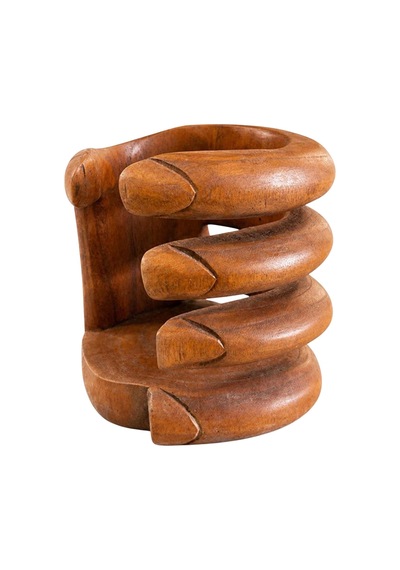 Maun Ağacı Ahşap El Oyması El Şişelik 18x16 Cm Standart