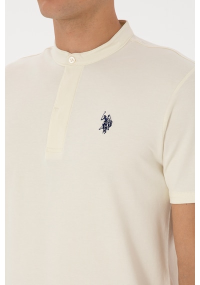 U.S. Polo Assn. Erkek Regular Fit Hakim Yaka Beyaz Tişört 50324794-VR013 U.S. Polo Assn. Erkek Regular Fit Hakim Yaka Beyaz Tişört 50324794-VR013