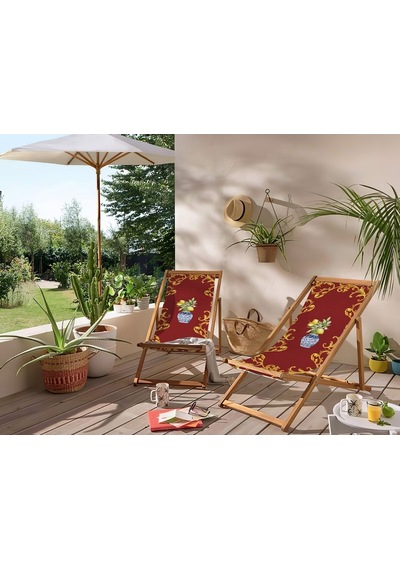 Bluehomeconcept Red Lemon Katlanabilir Şezlong