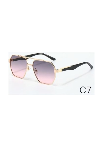 Unisex Metal Çerçeveli Uv400 Korumalı Güneş Gözlüğü Es221 Pembe - 712254487 Altın