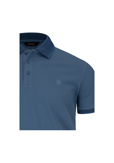 Hatemoğlu İndigo Regular Fit Düz 100% Pamuklu Polo Yaka Tişört 3536etc22c03 85 İndigo
