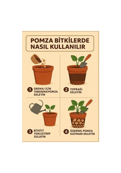 Hüskon Ticaret Plant Home 5 Litre Kırmızı Pomza Taşı 5-15 Mm Volkanik Cürüf Özellikli Ürün 5 L