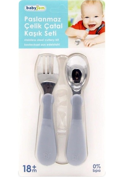 Paslanmaz Çelik Çatal Kaşık Seti 522 Gri