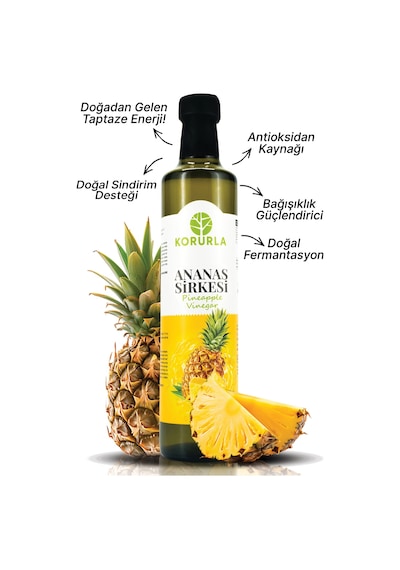 Ananas Sirkesi Doğal Fermantasyon Pineapple Vinegar 500 Ml