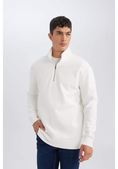 DeFacto 3 İplik Pamuklu Şardonlu İçi Polarlı Comfort Regular Fit Rahat Kalıp Dik Yaka Fermuarlı Kalın Sweatshirt D9067AXNSWT32 DeFacto 3 İplik Pamuklu Şardonlu İçi Polarlı Comfort Regular Fit Rahat Kalıp Dik Yaka Fermuarlı Kalın Sweatshirt D9067AXNSWT32