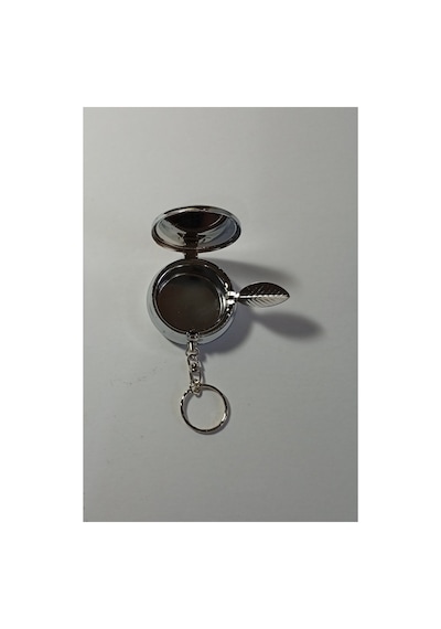 Mini Cep Küllüğü Anahtarlıklı - Taşınabilir Cep Küllüğü 5cm - İstanbul Desenli Kapaklı Metal Mini Kül Tabağı