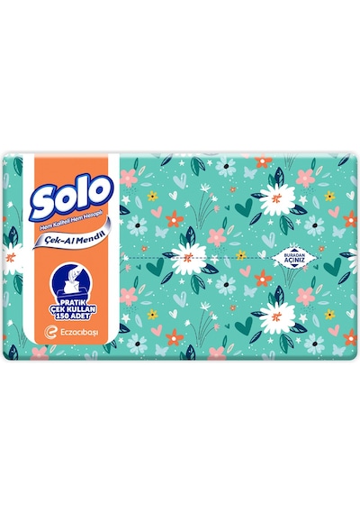 Solo Çek Al Mendil Desenli 150 Li X 2 Paket