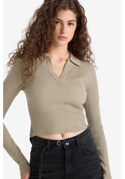 Defacto Coool Slim Fit Dar Kesim Polo Yaka Triko Kazak X4929az25wnkh196 Haki Defacto Coool Slim Fit Dar Kesim Polo Yaka Triko Kazak X4929az25wnkh196 Haki