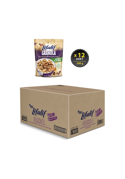 Eti Lifalif Granola Kuru Vişneli Kakao Parçacıklı Fındıklı 12 x 200 G