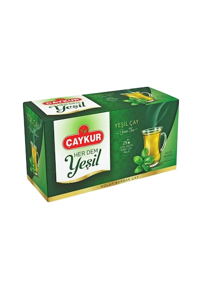 Çaykur Herdem Yeşil Çay Süzen Poşet Melisalı 1,6 Gr 25 Adet Net 40gr