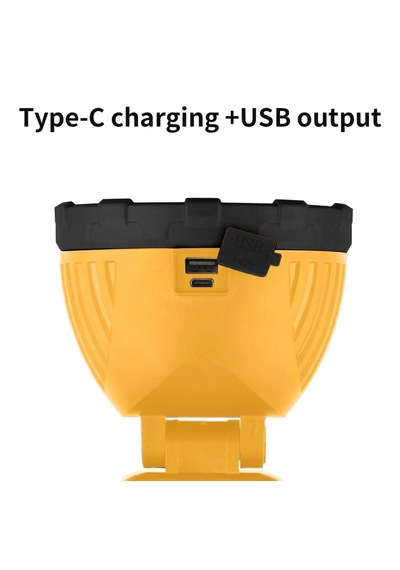 Usb Şarjlı Solar El Feneri Taşınabilir Kamp Feneri Panther 8410 Turuncu