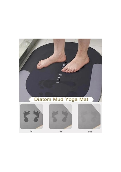 Buççin Online Mağaza Sihirli A+kalite Uzun Ömürlü Su Emici 3,5 Mm 40x60 Bathroom Banyo Aksesuarı Oval Paspas Orta 6 - 12 Çok Renkli