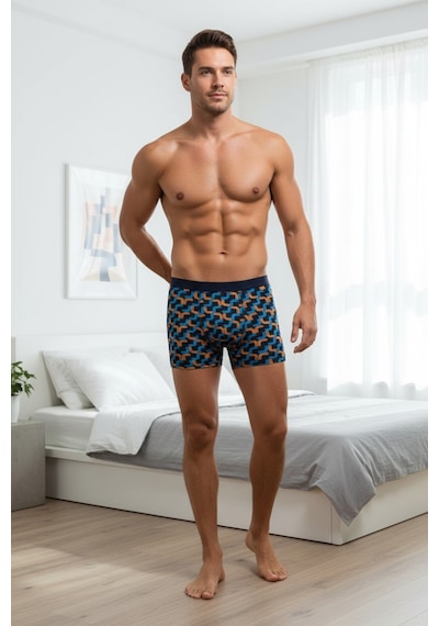 Alaturka Erkek Boxer Karışık Renk 3'lü Paket Set -bxr2000 Model-7 Model7