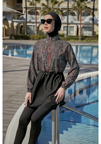 Remsa Dilay Sade Tam Kapalı Tesettür Mayo Rms-r120-26 Siyah