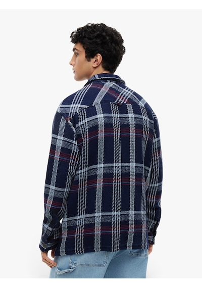 Tommy Hilfiger Tjm Check Overshırt Erkek Mavi Gömlek - Dm0dm23135