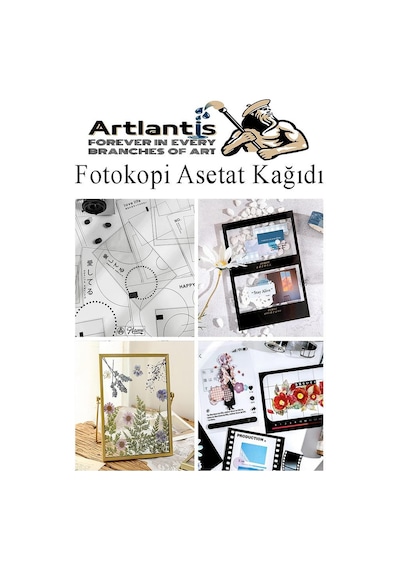 Asetat Kağıdı Pvc A4 50 Adet 100 Micron Fotokopi Asetatı Şeffaf A4 Kağıdı 21x29,7 Projektör Tepegöz Çok Renkli