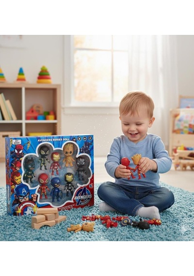 Tıfıl Toys Avangers Süper Kahramanlar Hareketli 8'li Figür Set