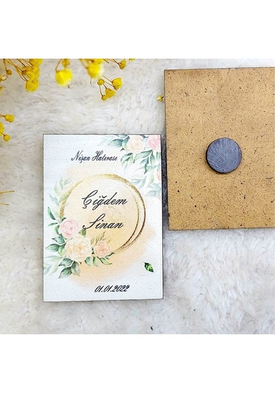 Ahşap Nikah Buzdolabı Magnet Nikah Hediyelikleri 6(30 Adet)