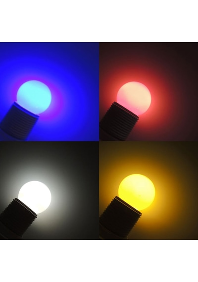 Top Led Gece Lambası 1W Tasarruflu Beyaz Kırmızı Mavi Sarı E27