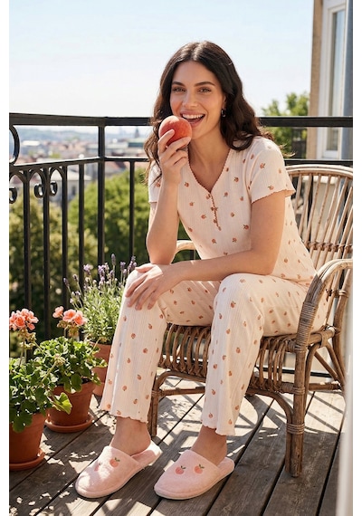 Lela Bayan Pijama Takımı 65770755 Ekru