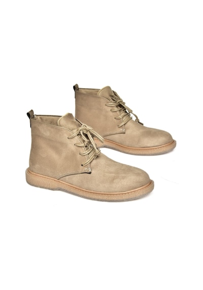 Fox Shoes R374923202 Vizon Süet Alçak Taban Klasik Kadın Bot Vizon Süet