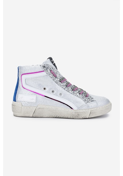 Méliné Kadın Hakiki Deri Sneakers & Spor Bot 1117 321 Nkc Bn Bot Y25 Crack Lam Gümüş