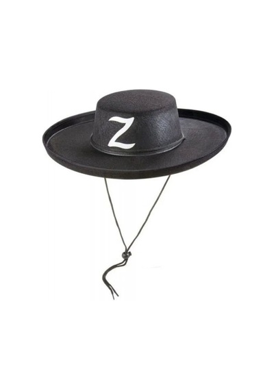 Z Logolu Yetişkin Boy Bağcıklı Zorro Şapkası Standart