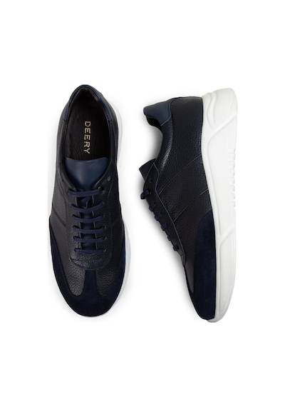 Deery Hakiki Deri Lacivert Erkek Sneaker Ayakkabı - 01961Mlcvp01 Lacivert