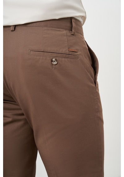 Morven Erkek Kahve Yazlık Pamuk Yan Cep Dynamic Fit Chino Pantolon Kahverengi