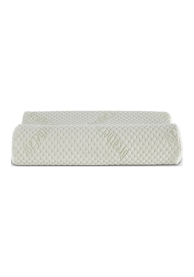 Rudu Breathe Easy Kılıflı Medikal,boyun Destekli Çift Taraflı Ortopedik Visco Yastık 51x41x13-11cm 1350gr Beyaz - Yeşil