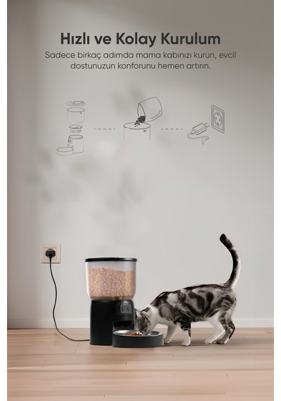 Şımart Evcil Hayvan Akıllı Mama Kabı 3 L