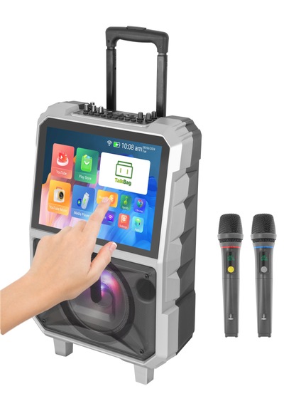 Talkbag Dokunmatik Ekranlı Taşınabilir Hoparlör Sistemi Usb-wıfı-çift Mikrofonlu
