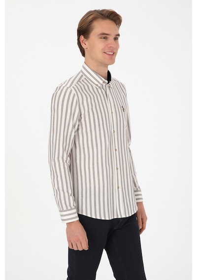 U.s. Polo Assn. Erkek Lacivert Gömlek Desenli 50308449-vr033 Lacıvert