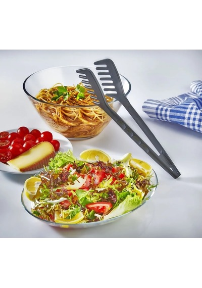 2'li Set Maşalı Spatula Ve Makarna Salata Maşası Kp-148 / Kp-147 Plastik Siyah