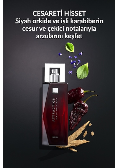 Attraction Deep Instinct Erkek Parfüm Edt 75 Ml. Odunsu