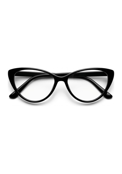 Elyra Cat Eye Siyah Çerçeve Mavi Işık Koruyucu Gözlük Çok Renkli