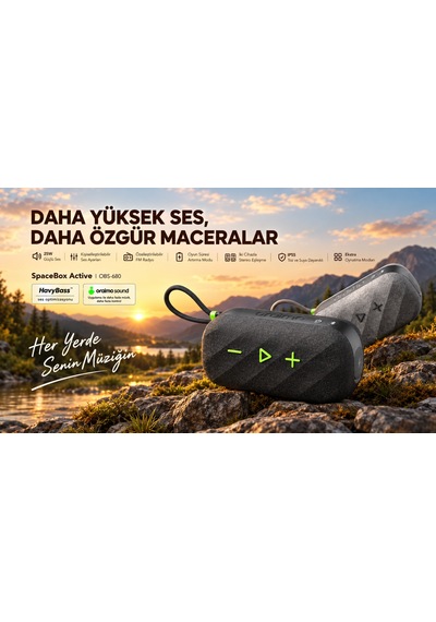 Oraimo Bluetooth Hoparlör Obs-680 Graphıte Black