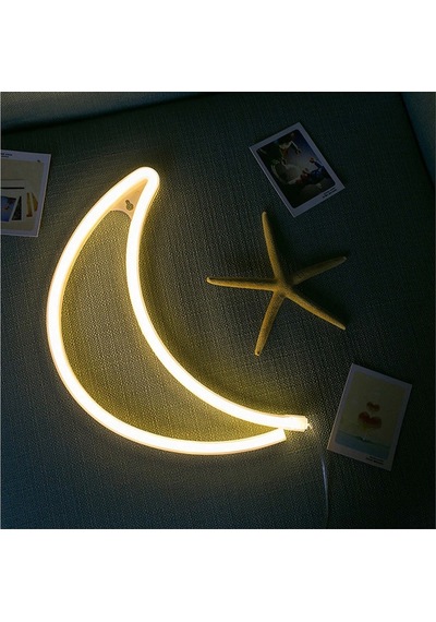 Neon Led Lamba Sarı Ay