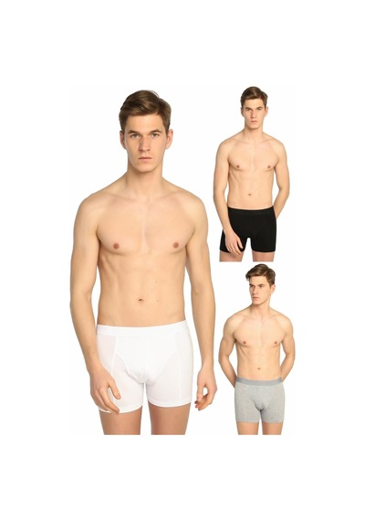 Tutku Erkek Pamuklu Likralı Boxer Paçalı 10'Lu Paket 001