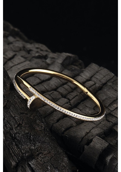 Ottoman Taş Işlemeli Rose Renk Kadın Çivi Model Bileklik Cbltasıs Rose Gold