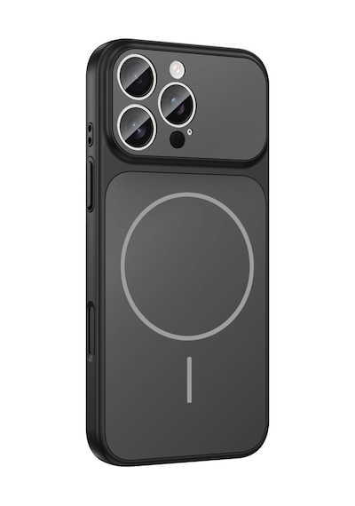 Apple Uyumlu iPhone 16 Pro Kılıf Zore M-safe Şarj Özellikli Kamera Korumalı Formen Kapak Siyah