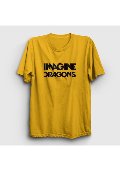 Presmono Unisex Logo V2 Imagine Dragons T-shirt Sarı