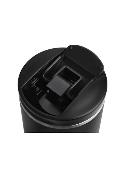 The Transit Fliptop Mug Termos Bardak, 0.60 L, Siyah 2.0 Açık Beyaz