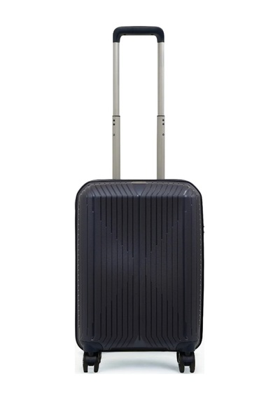 Ground Dikey Çizgili 3'lü Set Valiz 10728 Lacivert